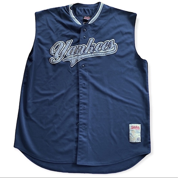 Vintage Other - Vintage Yankees Jersey Derek Jeter 2 Cut Off Baseball Top Size 2XL